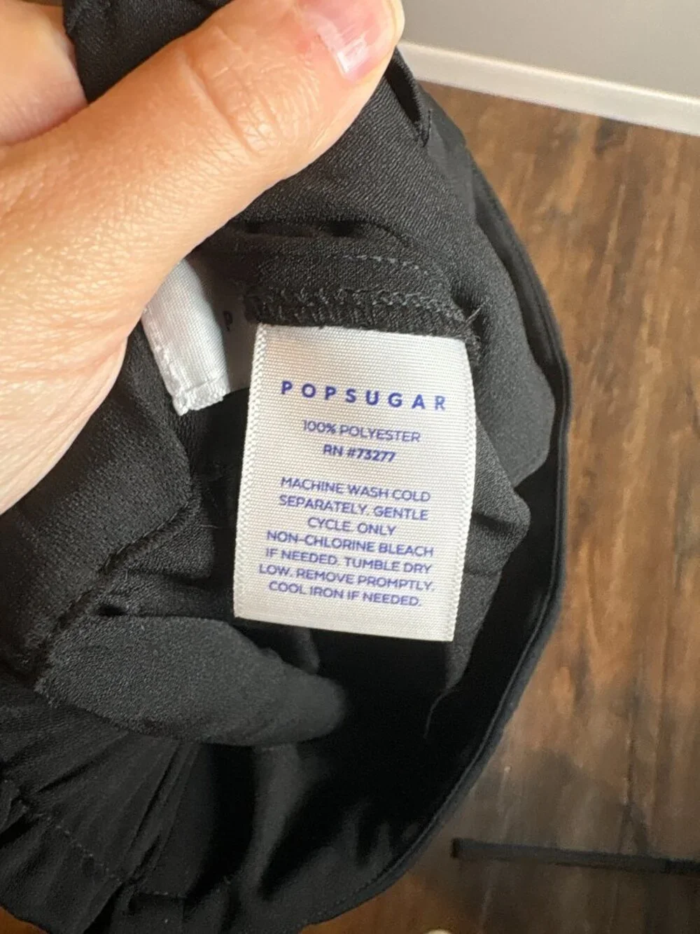 Popsugar black high waisted belted cropped dress pants